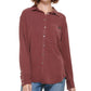 Calvin Klein Women's Button Front Top Brown Size Medium