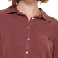 Calvin Klein Women's Button Front Top Brown Size Medium