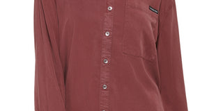 Calvin Klein Women's Button Front Top Brown Size Medium