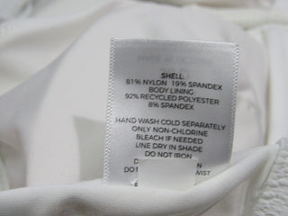 Shade & Shore Women's Ribbed Longline V-Wire Bikini Top White 34DD