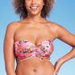 Shade & Shore Women's Strappy Bandeau Bikini Top Multi Floral Print Size 38DD