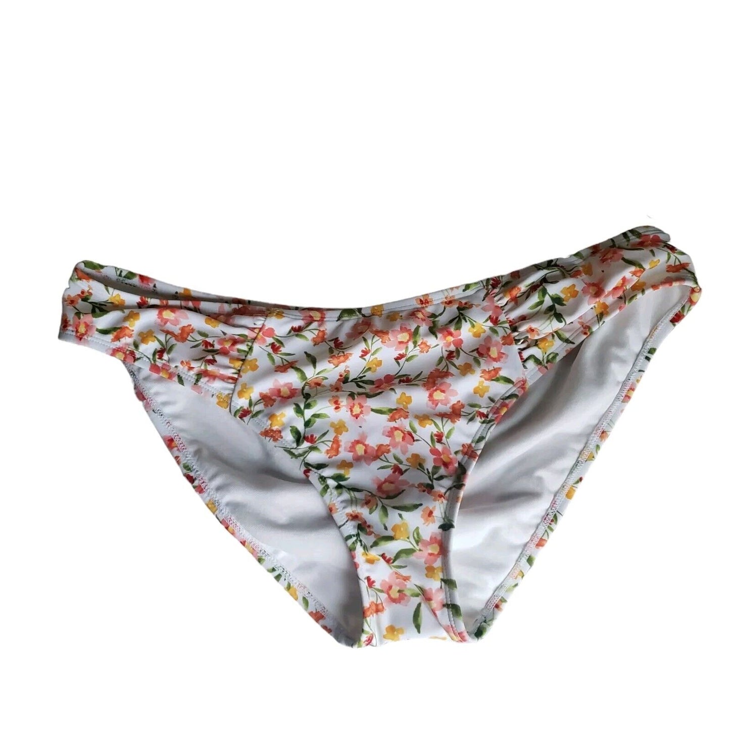 Shade & Shore Women's Shirred Side Hipster Bikini Bottom Multi Floral Print Size XL