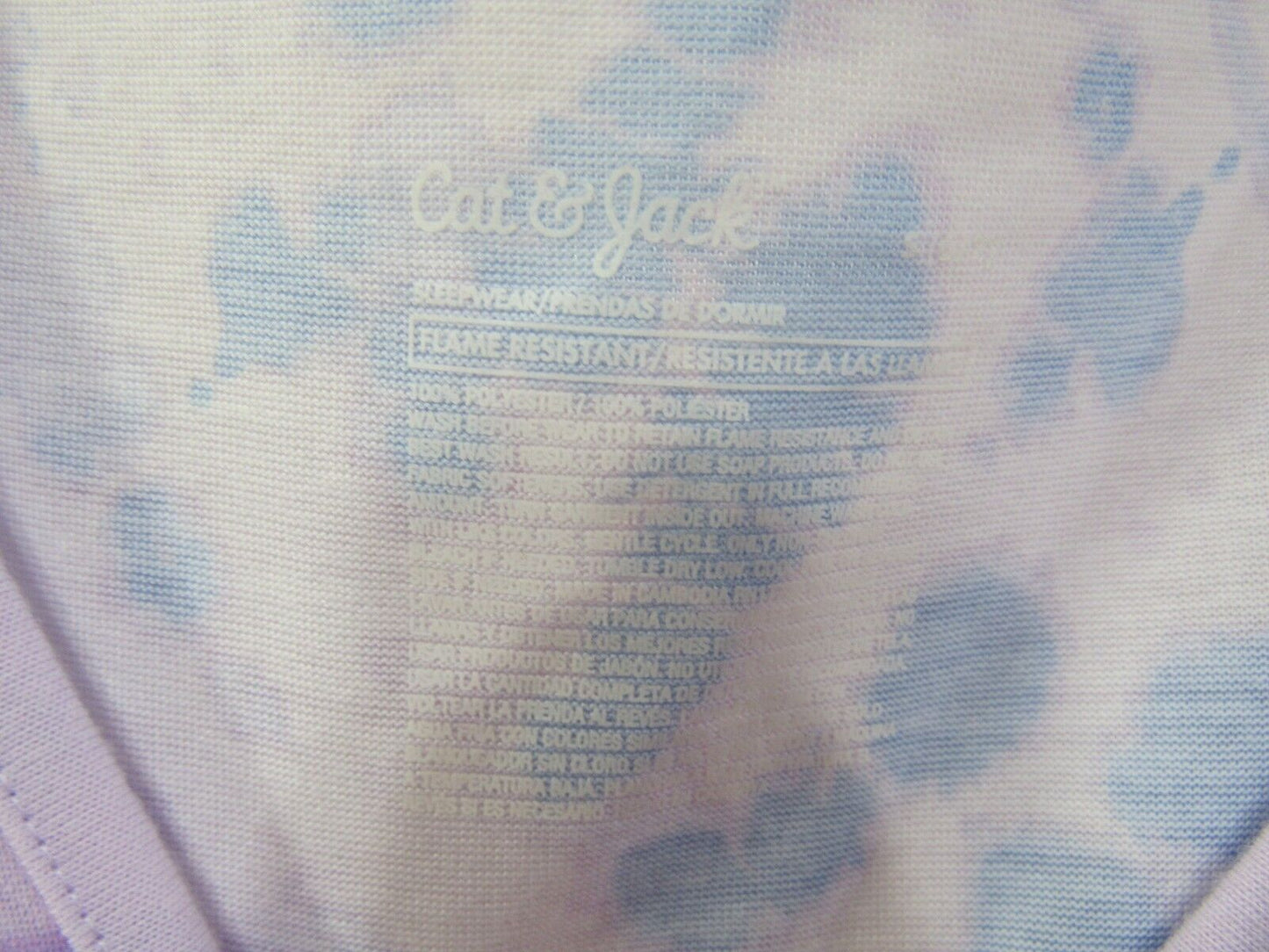 Cat & Jack Girls' NightGown Tie-Dye Purple Size Small