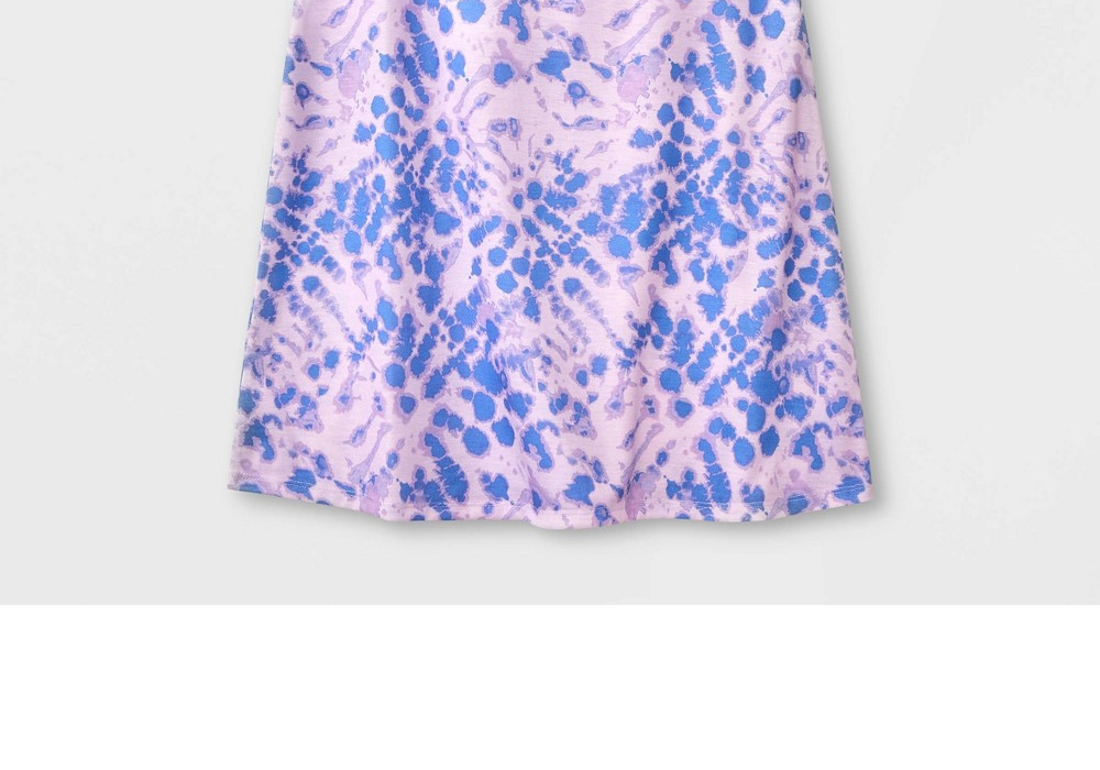 Cat & Jack Girls' NightGown Tie-Dye Purple Size Small