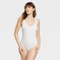 Auden Women's Cotton Stretch Tank Bodysuit White Size XL