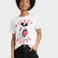 Women's Short Sleeve Graphic T-Shirt White Size L