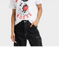 Women's Short Sleeve Graphic T-Shirt White Size L