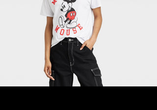 Women's Short Sleeve Graphic T-Shirt White Size L