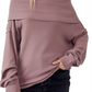 Free People Women's Hazy Heart Off the Shoulder Thermal Top Pink Size Small