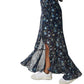 Free People Women's Edge Floral Side Tie Maxi Skirt Blue Size 2