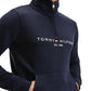 Tommy Hilfiger Men's Logo Mock Neck Sweatshirt Black Size XX-Large