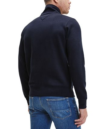 Tommy Hilfiger Men's Logo Mock Neck Sweatshirt Black Size XX-Large