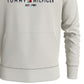 Tommy Hilfiger Men's Logo Mock Neck Sweatshirt White Size Large