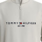 Tommy Hilfiger Men's Logo Mock Neck Sweatshirt White Size Medium