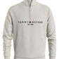 Tommy Hilfiger Men's Logo Mock Neck Sweatshirt White Size Medium