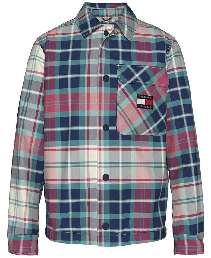 Tommy Hilfiger Men's Padded Tartan Jacket Blue Size X-Large