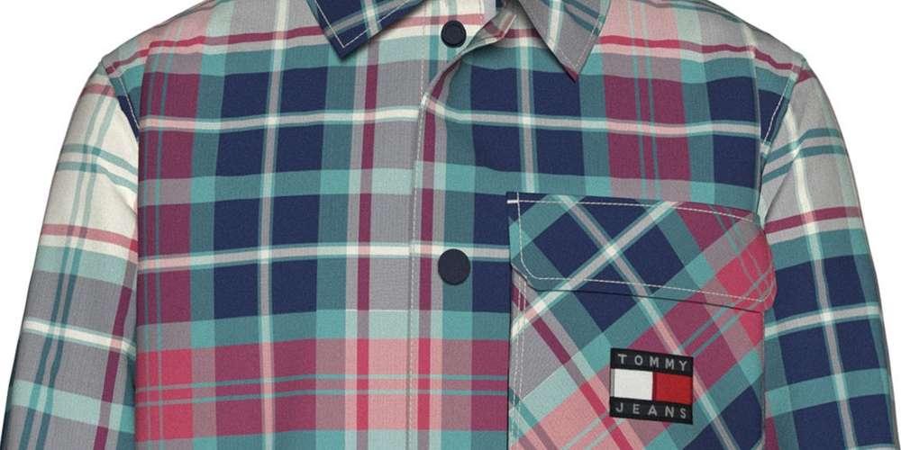 Tommy Hilfiger Men's Padded Tartan Jacket Green Size X-Small