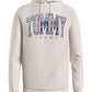 Tommy Hilfiger Men's Regular Fit Tartan Logo Hooded Sweatshirt White Size Small