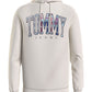 Tommy Hilfiger Women's Regular Fit Tartan Logo Hooded Sweatshirt White Size XX-Large