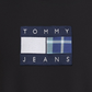 Tommy Hilfiger Men's Relaxed Fit Tartan Logo Crewneck Sweatshirt Black Size Medium