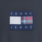 Tommy Hilfiger Men's Relaxed Fit Tartan Logo Crewneck Sweatshirt Blue Size Medium