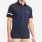 Tommy Hilfiger Men's Global Stripe Regular Fit Short Sleeve Polo Shirt Brown Size Medium