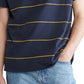 Calvin Klein Men's Wide Stripe Crewneck T-Shirt Blue Size Large