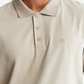 Calvin Klein Men's Regular Fit Smooth Cotton Monogram Logo Polo Shirt Beige Size Small