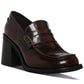 Steve Madden Women's Universe Penny Loafer Pump Brown Size 8.5 M