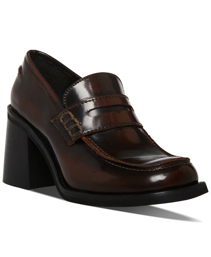 Steve Madden Women's Universe Penny Loafer Pump Brown Size 8.5 M