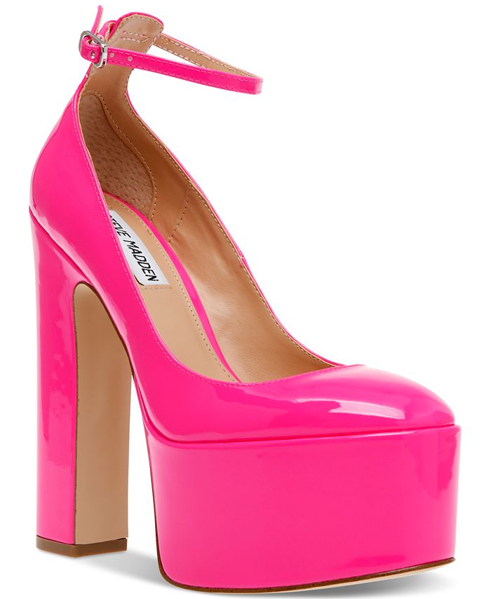Steve Madden Women's Skyrise Ankle Strap Platform Pumps Pink Size 10 M