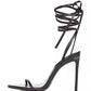 Aqua Women's Mandy Ankle Strap High Heel Sandal Black Size 8 M