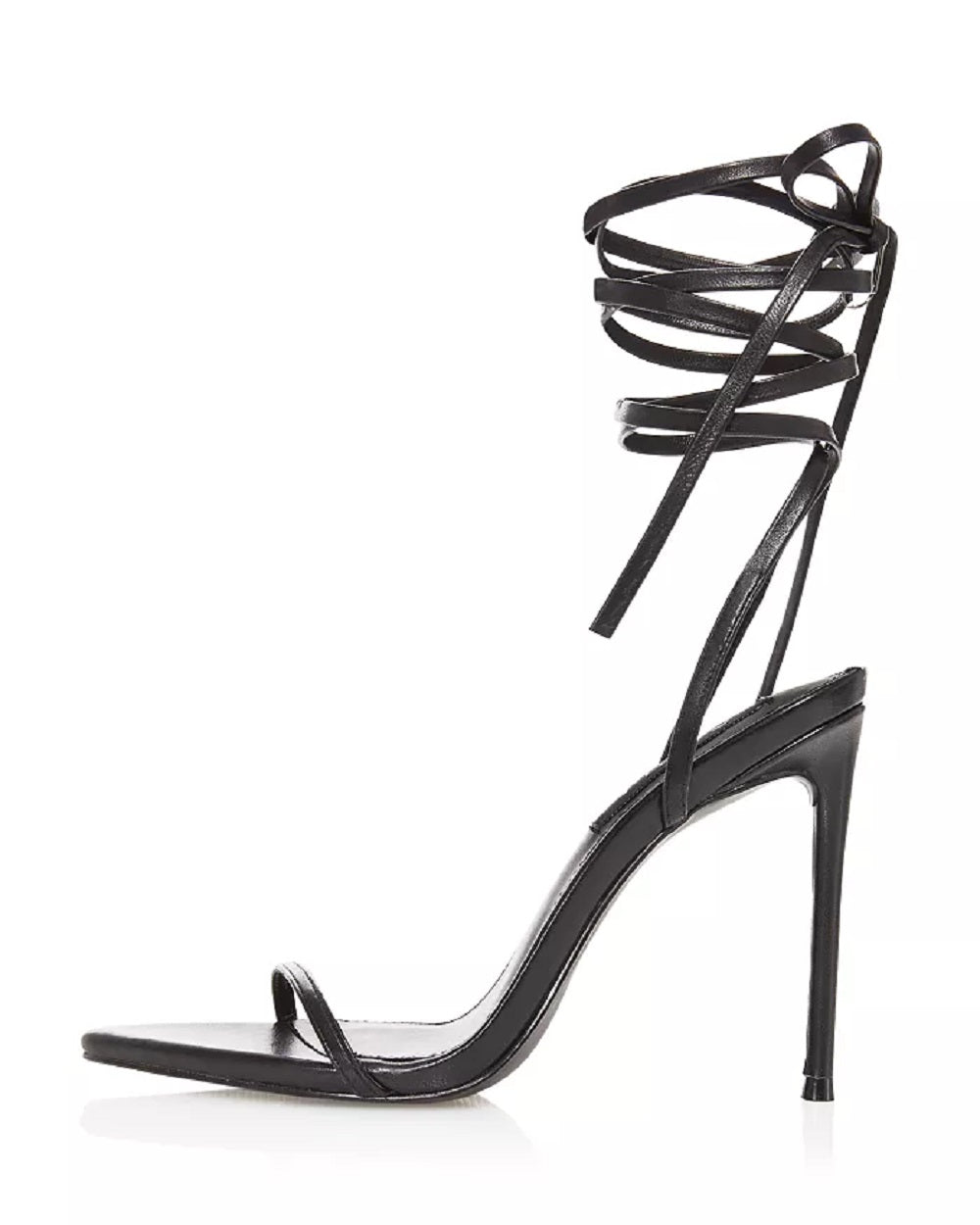 Aqua Women's Mandy Ankle Strap High Heel Sandal Black Size 8 M