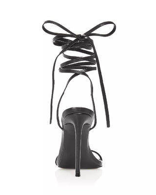 Aqua Women's Mandy Ankle Strap High Heel Sandal Black Size 8 M