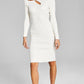 And Now This Women's Chain Cutout Long Sleeve Sweater Dress White Size Small