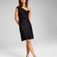 And Now This Women's Asymmetric Chain Strap Slip Dress Black Size X-Large