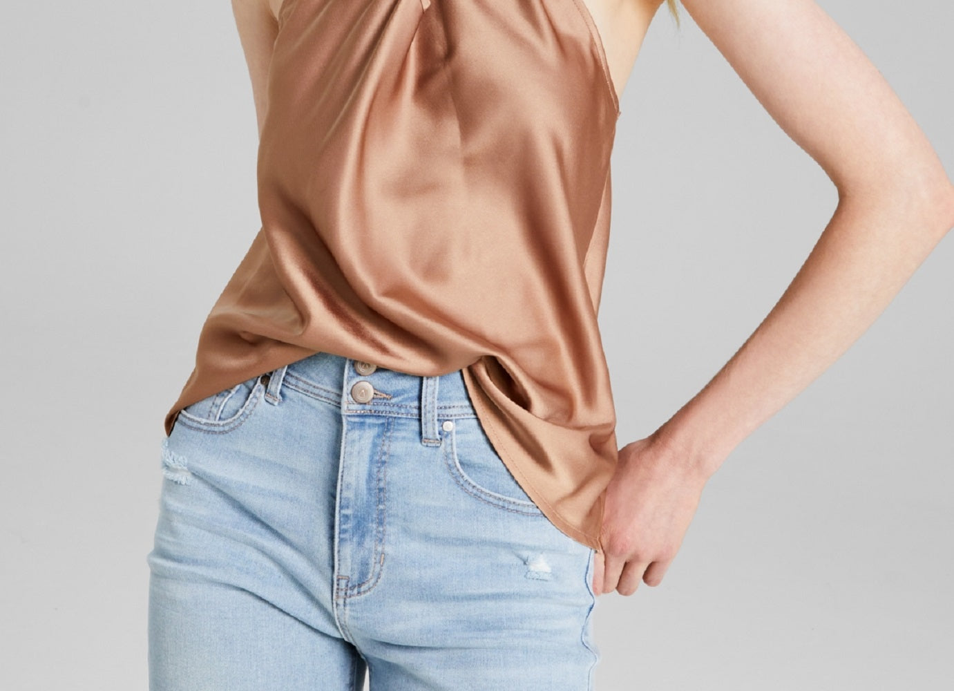 And Now This Women's Halter Neck Twist Front Tank Top Brown Size Large