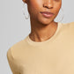 And Now This Women's Seamless Short Sleeve Crewneck Top Brown Size X-Large
