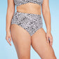 Kona Sol Women's Neutral Leopard Print High Waist Full Coverage Bikini Bottom Cream Size L