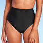 Kona Sol Women's Extra High Waist Tummy Control Medium Coverage Bikini Bottom Black Size S