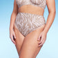 Wild Fable Women's Ribbed High Leg Cheeky High Waist Bikini Bottom Tan Animal Print Size 3X