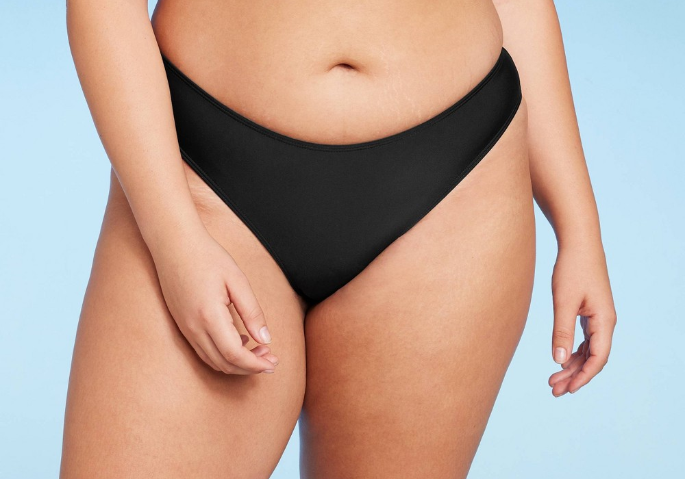 Wild Fable Women's High Leg Ultra Cheeky Bikini Bottom Black Size XXS