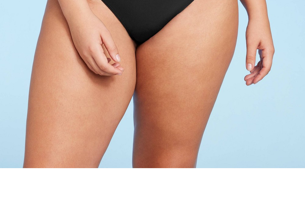 Wild Fable Women's High Leg Ultra Cheeky Bikini Bottom Black Size XXS