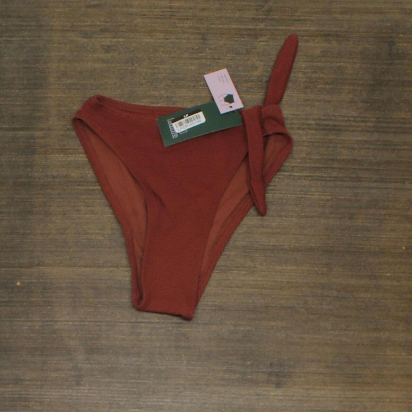 Wild Fable Women's High Waist Cheeky Bikini Bottom in Rust - Size S