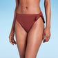 Wild Fable Women's High Waist Cheeky Bikini Bottom in Rust - Size S