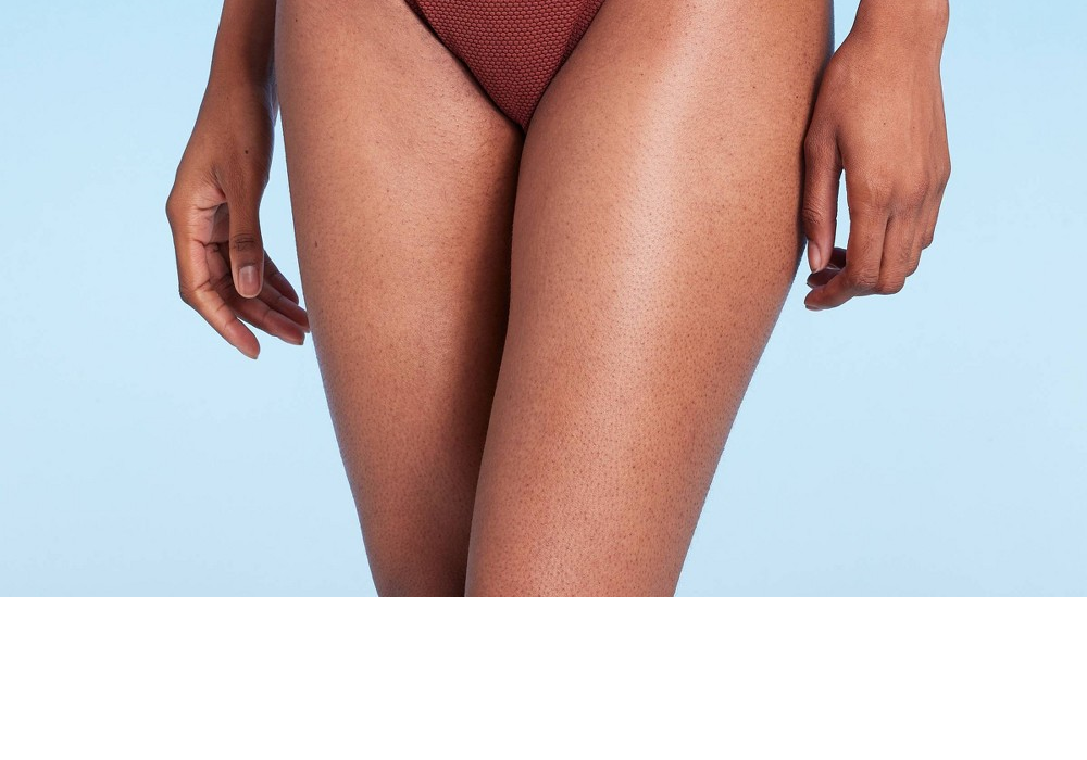 Wild Fable Women's High Waist Cheeky Bikini Bottom in Rust - Size S