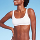 Wild Fable White Ribbed Bralette Bikini Top - Women's Size XXS