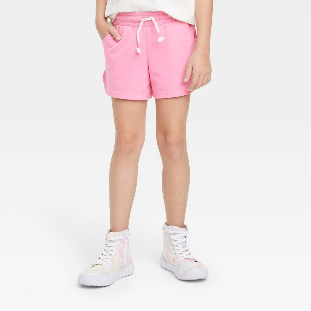Cat & Jack Girls XXL Plus Pink Knit Pull-On Shorts