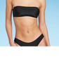 Women's Black Bandeau Bikini Top by Wild Fable Size XXS