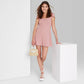 Wild Fable Women's Skater Dress Mauve Cap Sleeve Fit Flare Knit Size S